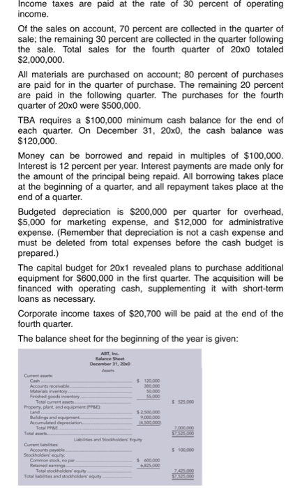 9, but were not sure if its right. TBA, Inc., manufactures and