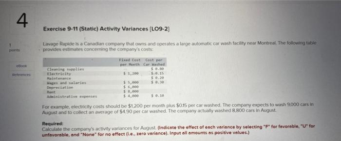 plus $0.15 pet car washed. The company expects to wash 9,000 cars