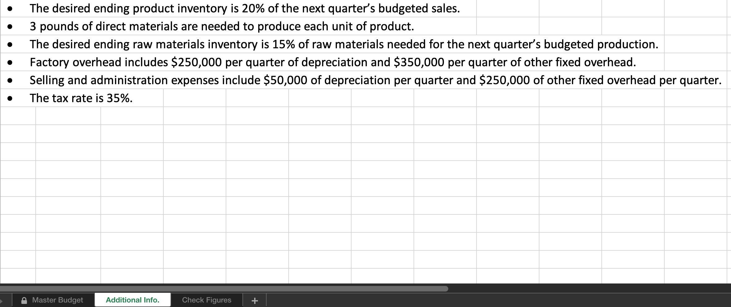 70,000 80 ona Direct Labor Rate $21.00 Per Haur production: Otrly Dividend
