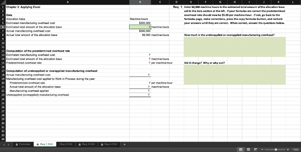 C 1 Chapter 3: Applying Excel Name: 2 3 Data 4 Allocation