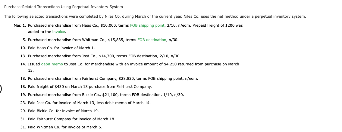 Please help with incorrect ones thank you! Purchase-Related Transactions Using Perpetual Inventory