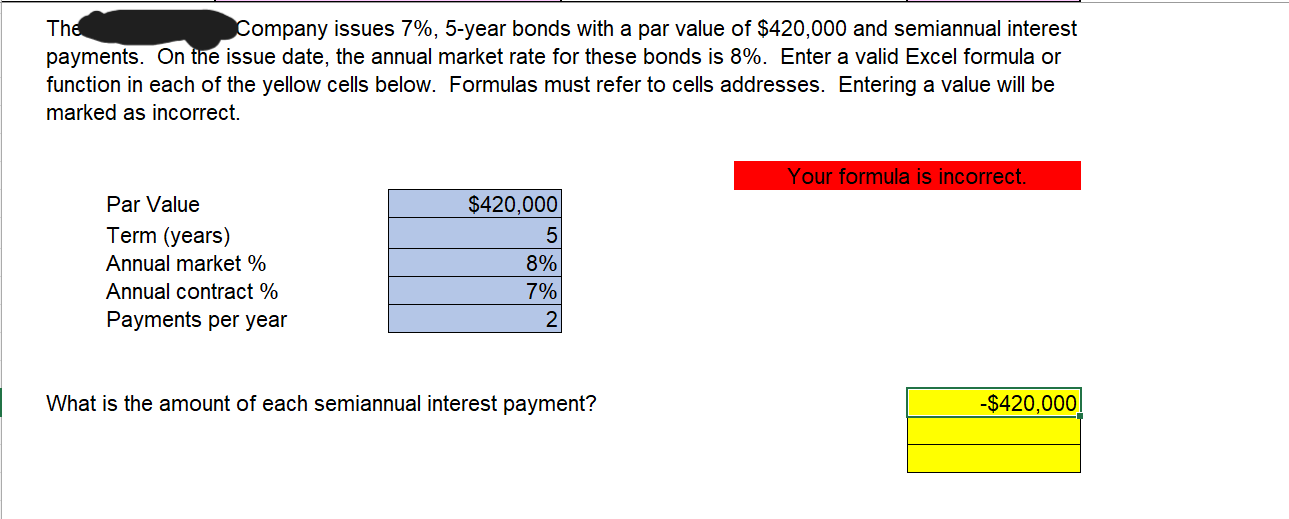 Can someone please help me solve this with formulas, I tried to