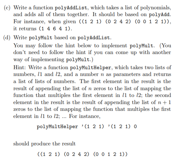 n is written as where an,..., ao are coefficients. Suppose we represent