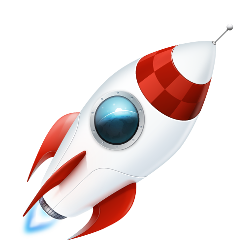 Develop a complete program to animate the flight of a rocket ship.