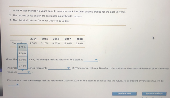 called realized returns, Historical data on realized returns is often used to