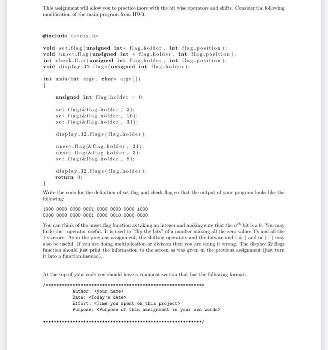 c language thank you!!! This assignment will allow you to practice more