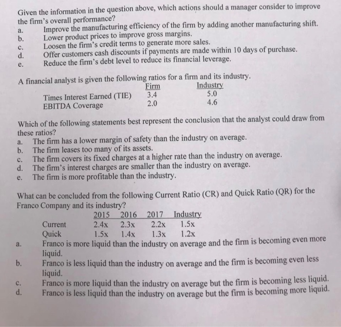 has recently experienced a drop in its profit margin. If Fastback wants