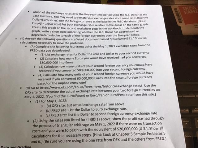 Examine the movement of exchange rates from May 1, 2017 to May