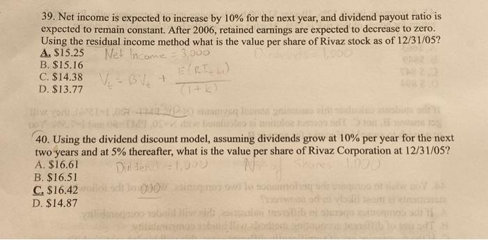 use excel!!! \begin{tabular}{|l|r|} \hline \multicolumn{2}{|c|}{ Rivaz Corporation } \\ \hline Net Income