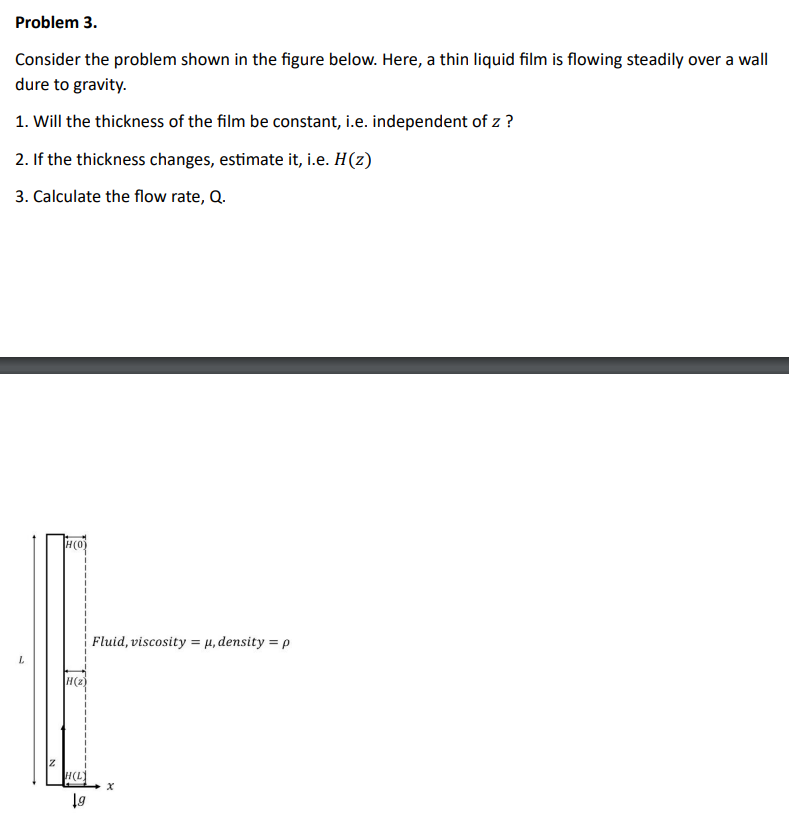  Problem 3. Consider the problem shown in the figure below. Here,