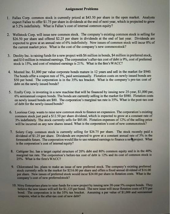 understanding on the applications of the cost of capital topics. The scores