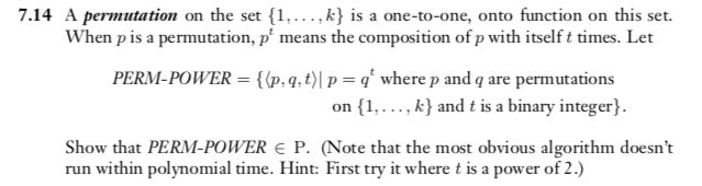 Question for reference: The questions I need help with: 7.14 A permutation