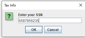 Gates, Arkansas, Married, 32000, 3840| Tax Returns SSN : 658785235 Last Name