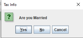OK & Cancel & \\ \hline \end{tabular} Tax Info Enter your last