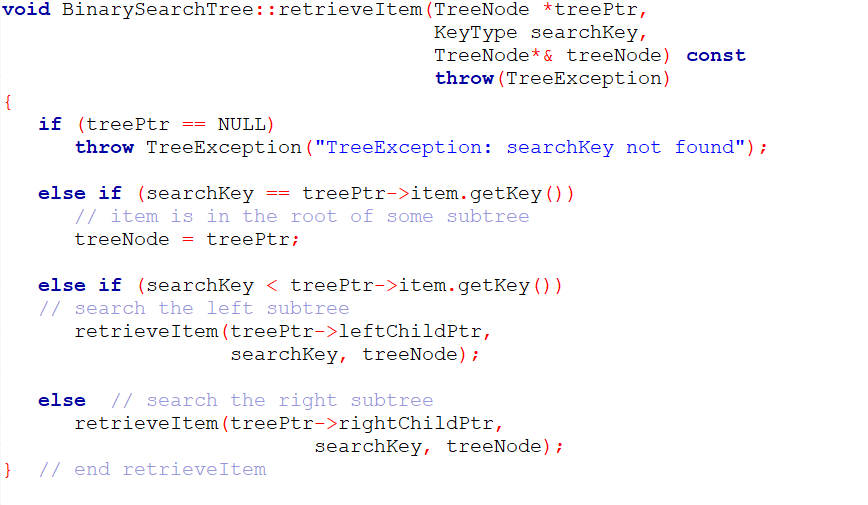 one item with a given // search key at any time. //