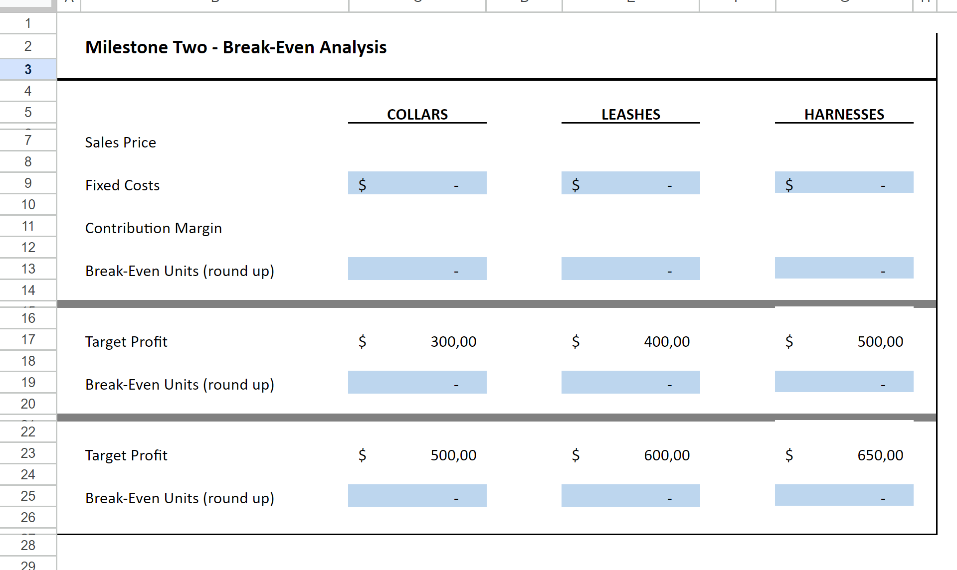 collars, leashes, and harnesses. You have found a workshop space you can