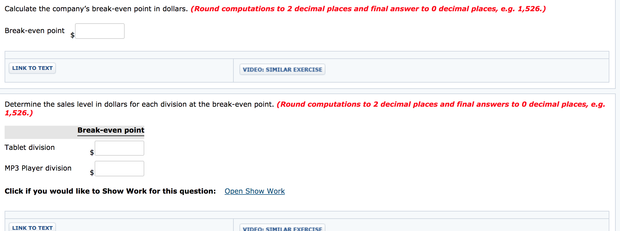 statements for a recent quarter's activity are presented below. Tablet Division Total