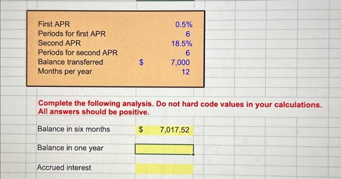 pls use excel formula to arrive to answer. pls show the excel