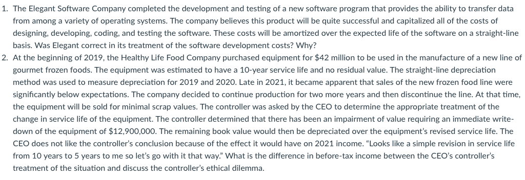  The Elegant Software Company completed the development and testing of a