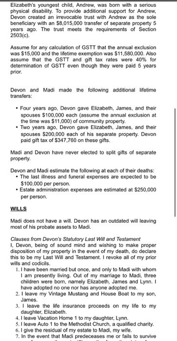 Case MADI AND DEVON LOVELACE BACKGROUND Madi and Devon Lovelace, both age