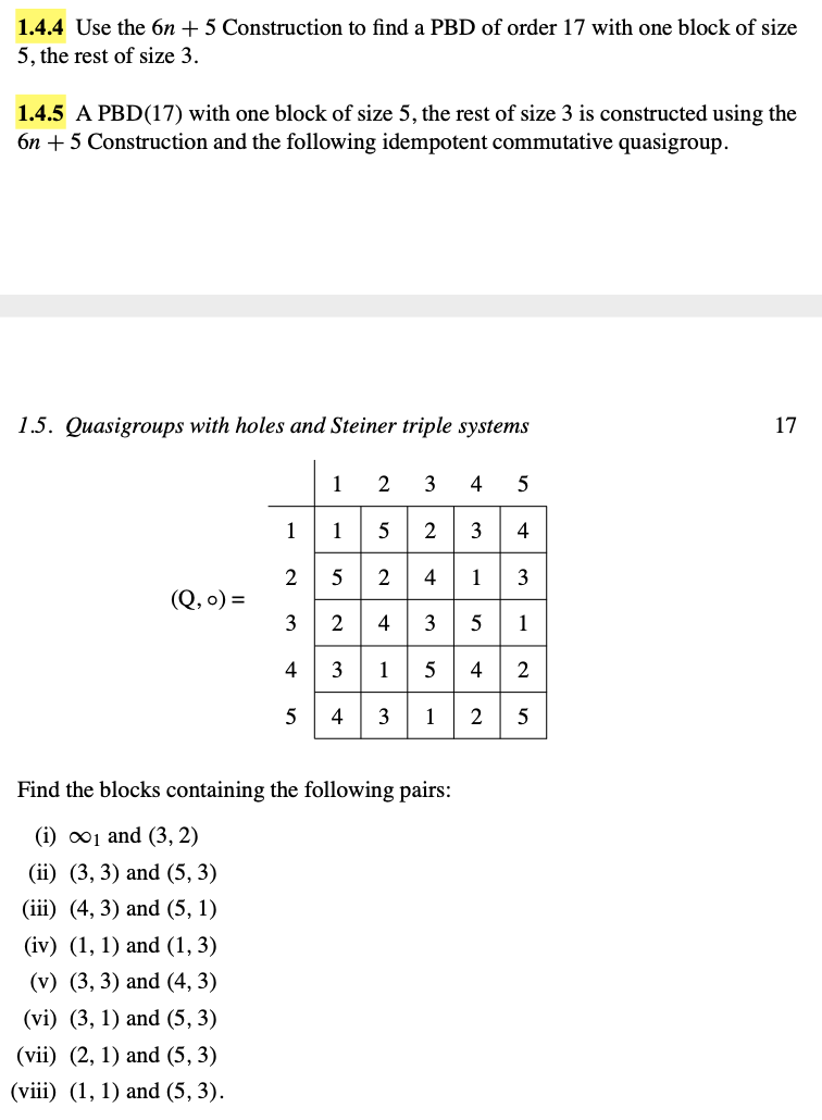 Please show it step by step! 1.4.4 Use the 6n +