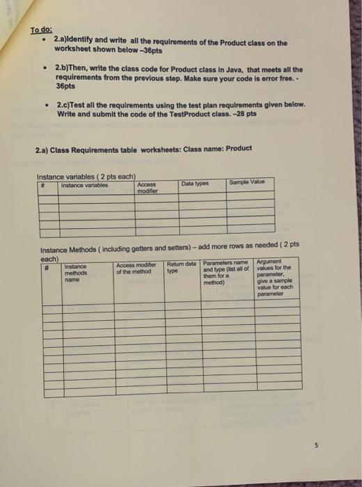 shop. For now we will model only these two instance variables, although