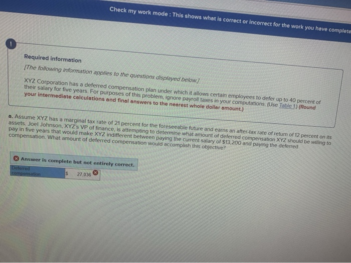  Check my work mode: This shows what is correct or incorrect