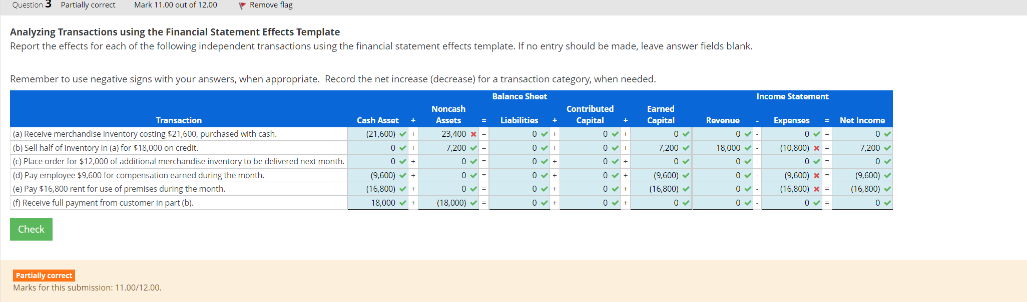 Analyzing Transactions using the Financial Statement Effects Template Report the effects