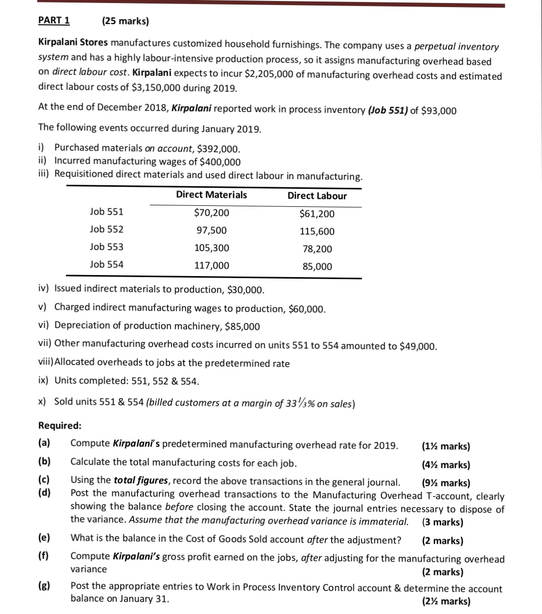  This Group Assignment is centred on the topic "Product Costing", which