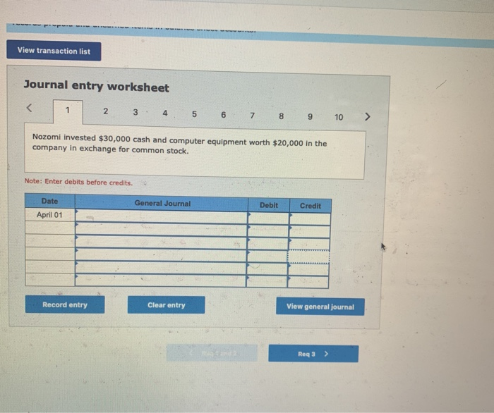 a new travel agency, Adventure Travel. The following transactions occurred during the