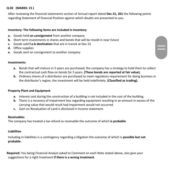  please solve the question provided in above picture. Q-02 (MARKS: 15)