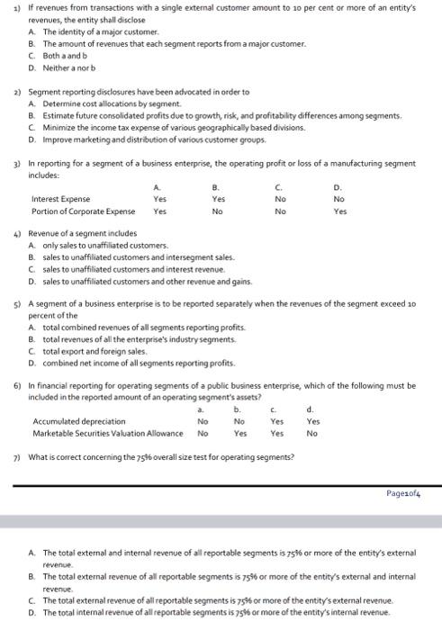  :) If revenues from transactions with a single external customer amount