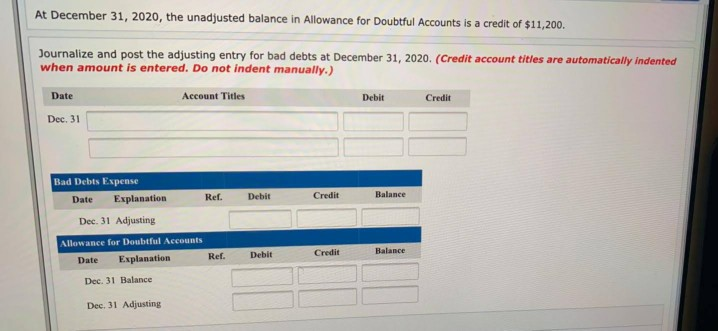 accounts receivable at year-end. Calculate the total estimated bad debts based on