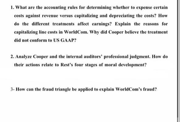  1. What are the accounting rules for determining whether to expense