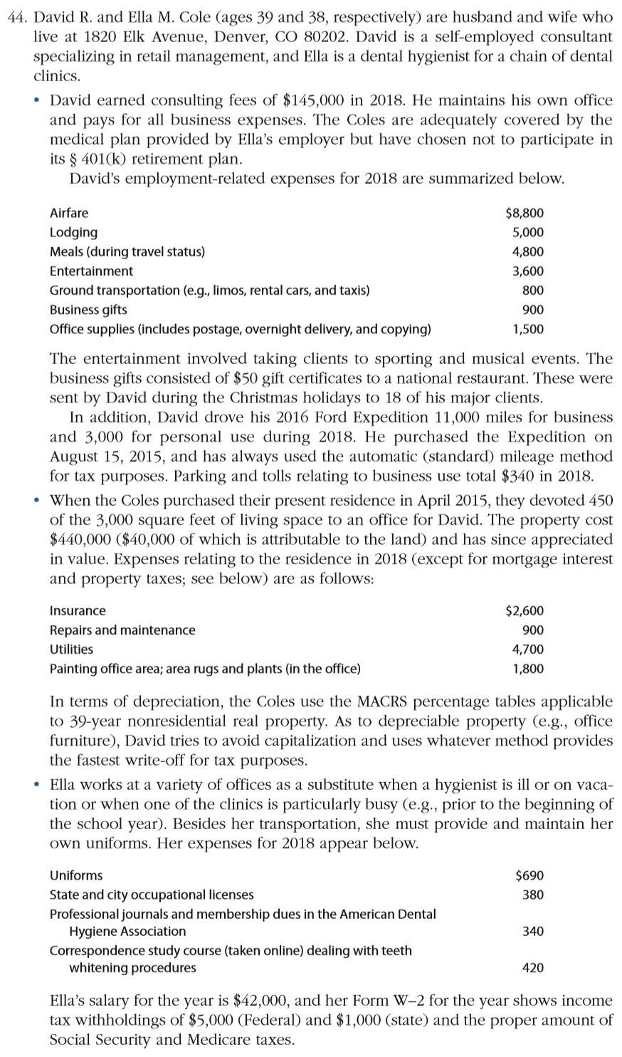 Please answer part 2 only. Also, please answer completely. Thank You! 44.