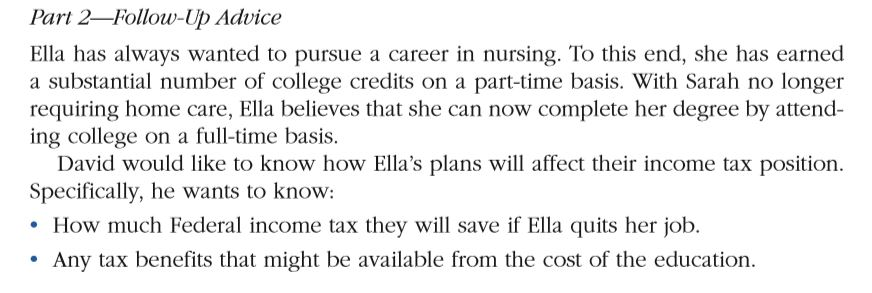 David is a self-employed consultant specializing in retail management, and Ella is