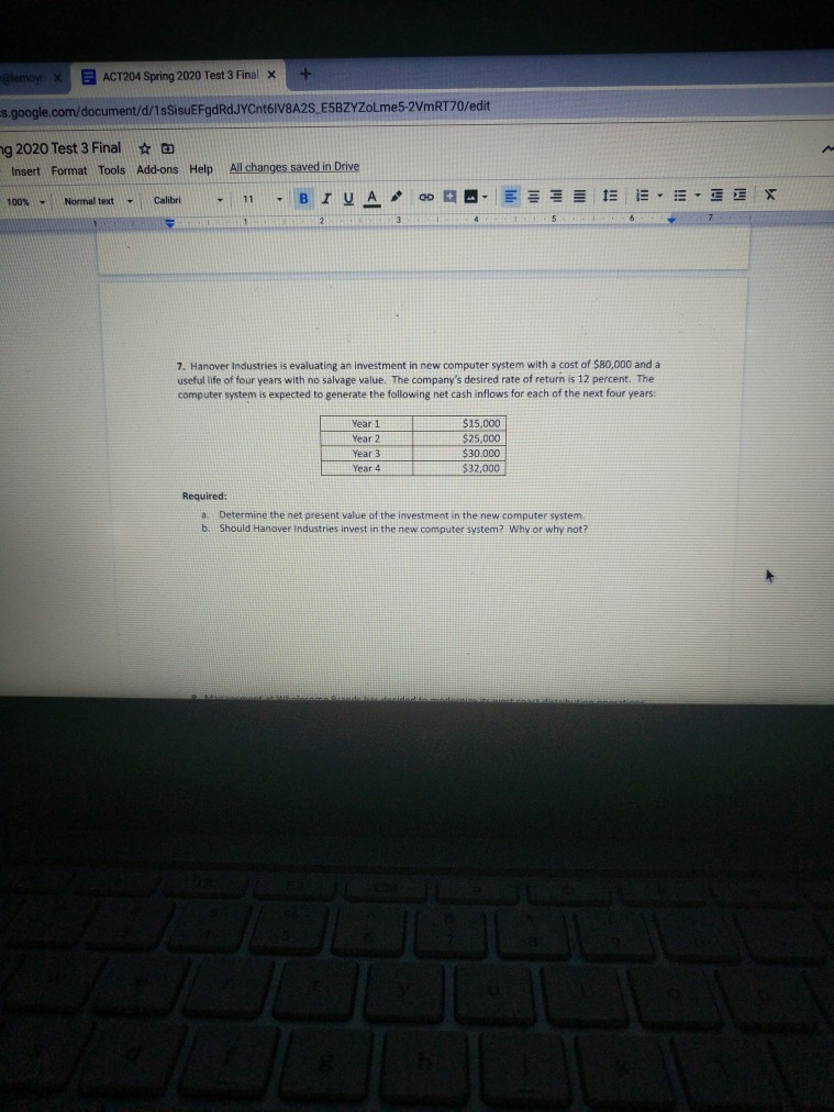  lemon X ACT204 Spring 2020 Test 3 Final + 8.google.com/document/d/1sSisuEFdRdJYCnt6|V8A2S E5BZYZOL.me5-2VmRT