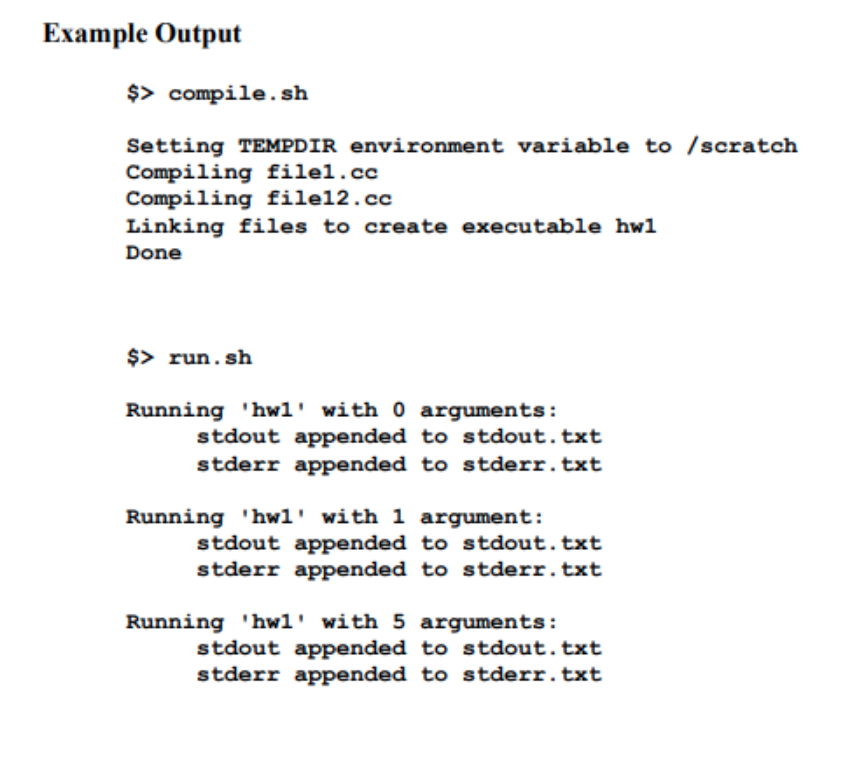 C++source files. The first file contains the main) routine and the second