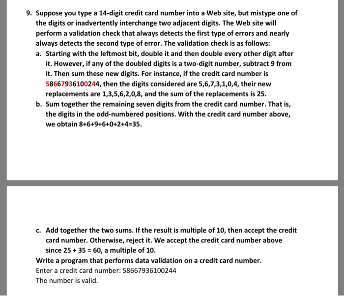  Solve 9 all using Python 9. Suppose you type a 14-digit