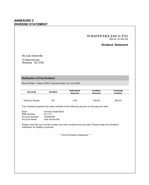 Client Background Judy Somerville is employed by Ansett Airways Limited ('Ansett') since