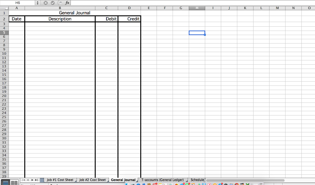 keeping track of the costs incurred to manufacture the tables using Job