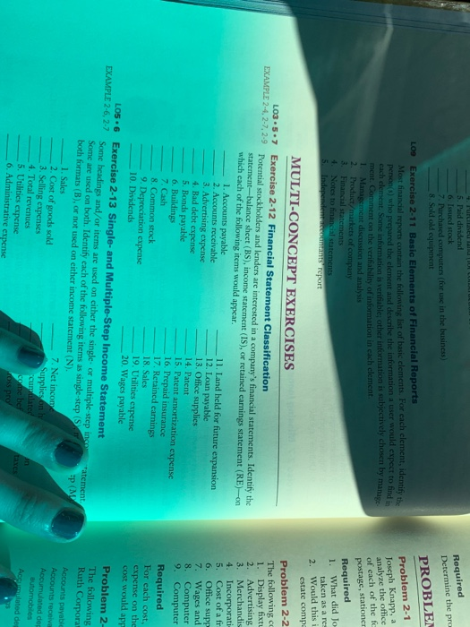  Excercise 2-12, problem 2-5 Determine the pro computers (for use in