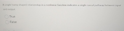  A single hump shaped relationship in a nonlinear function indicates a