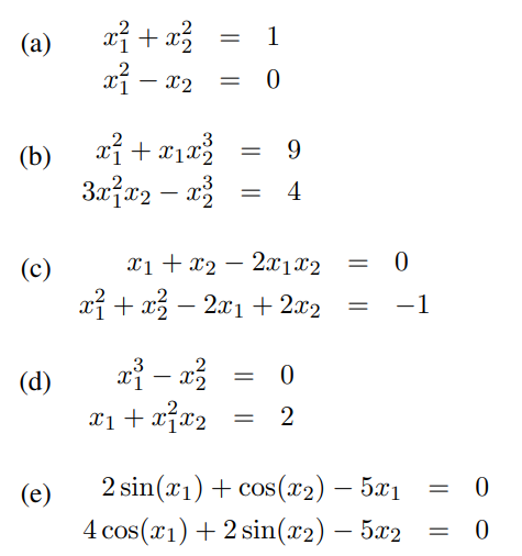 0,1, ... until convergence compute - Fik) compute OF (@k) ac solve