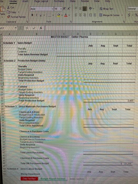 process is treated as a separate cost centre. In the first process,