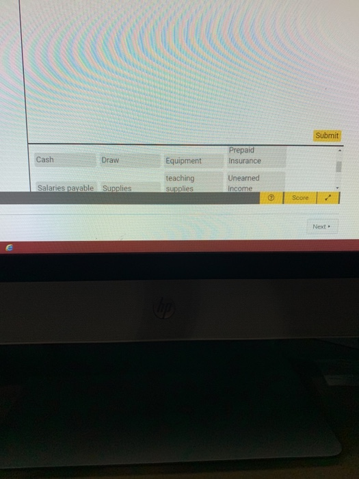 the following accounts are real vs temporary. Please drag, or click and