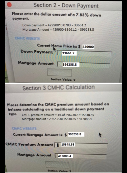 done section 2 and 3could you help with 4-5 i have provieded