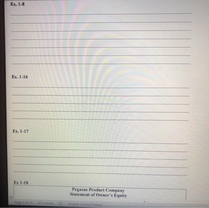 liability, or (3) owner's equity: a. accounts receivable b. accounts payable f.