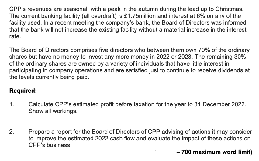 that manufactures training shoes. The company was founded five years ago and