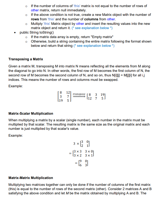 Programming according to specifications Introduction Linear algebra is an important subject in
